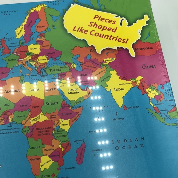 Geo Toys World Puzzle 68 Pieces Jumbo Size! - Picture 3 of 8